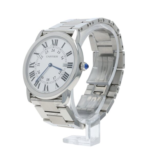 Cartier Ronde Solo de Cartier Sapphire Unisex Watch- Stainless Steel Quartz 3603 - Picture 4 of 7